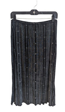 Vintage Amanda Paris London New York Womens Black White Slinky Skirt Size XL